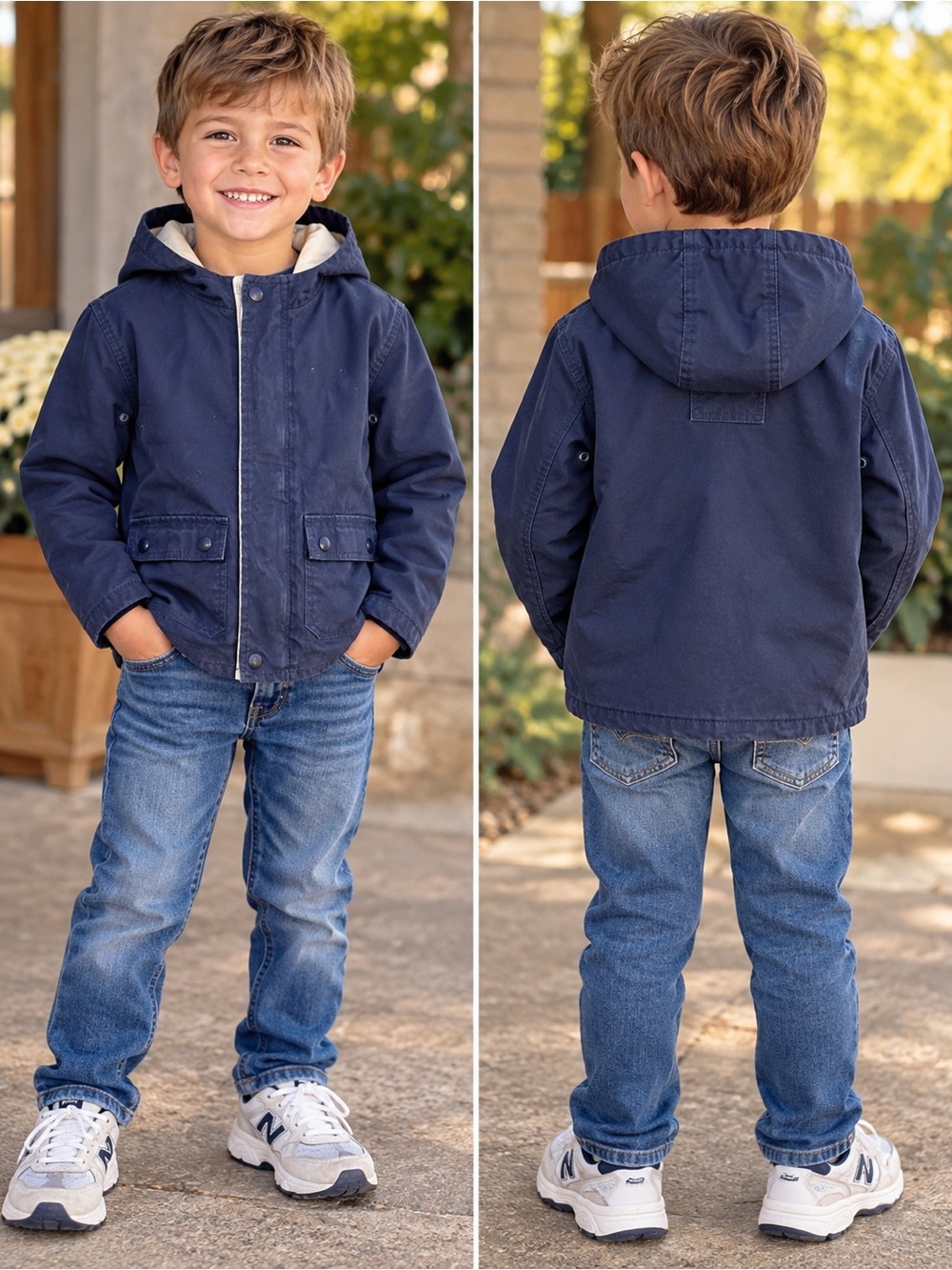 Janie and Jack Navy Hooded Jacket 18–24 Months